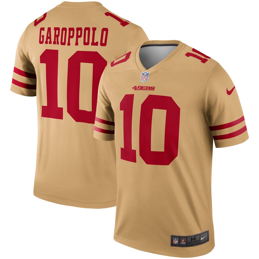 Men San Francisco 49ers #10 Garoppolo Yellow Limited NFL Nike Jersey